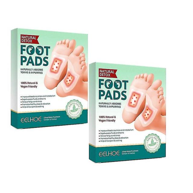 1/2/3x 10 pz Detox Foot Patches Pastiglie Corpo Tossine Piedi Dimagrante Pulizia Profonda -AA 2pcs on Productcaster.