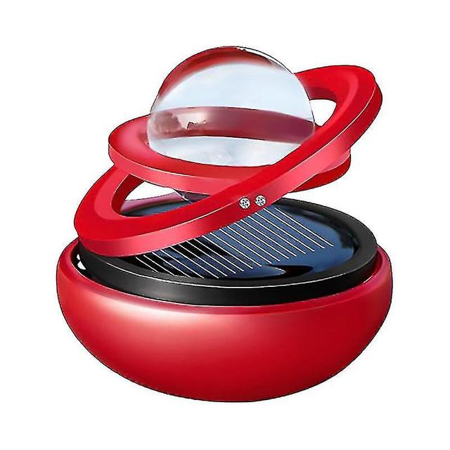 Double Ring Solar Car Perfume Galaxy Rotating Magnetic Levitation Decor Jm5 Jm5 Red on Productcaster.