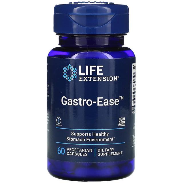 Life Extension Extensão de Vida, Gastro-Ease, 60 Cápsulas Vegetarianas on Productcaster.