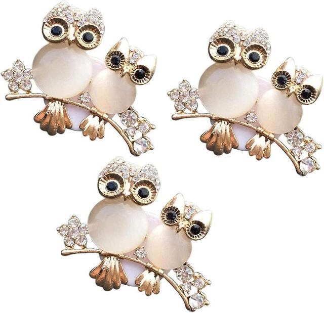 3 Pcs Crystal Owl Car Air Freshener Clips Car Air Outlet Perfume Clips Aromatherapy Diffuser With Fragrance Cotton Pad For Car Vehicle Auto on Productcaster.