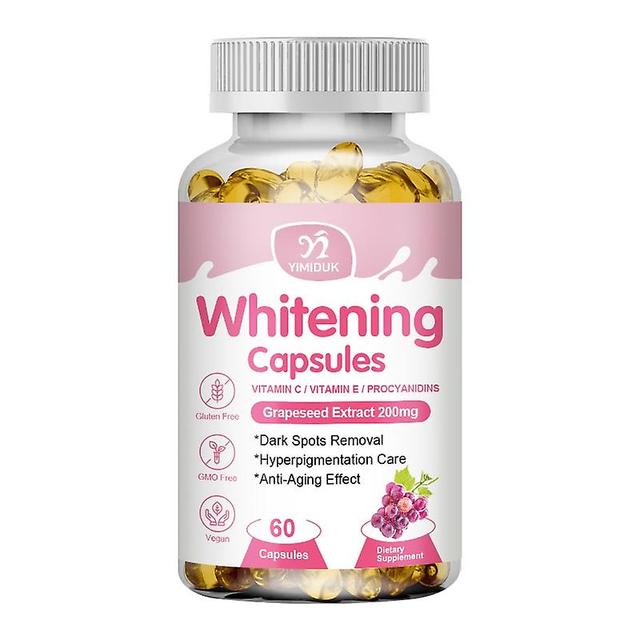 Eccpp Whitening Capsules Beauty Collagen Vitamins Anti-aging Whitening Skin Capsules Health Support , Speed Up Blood Metabolism 1 Bottle 60 pcs on Productcaster.