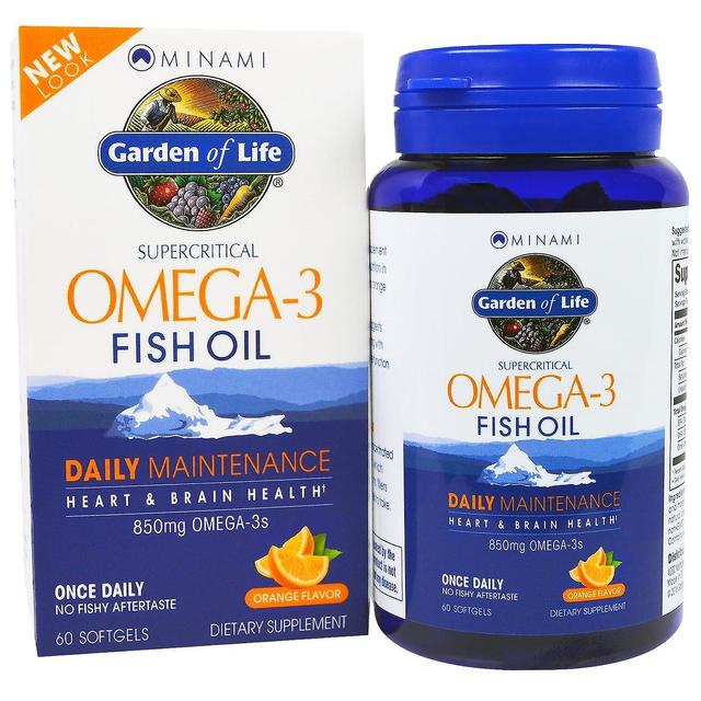 Minami Nutrition, Supercrítico, Aceite de Pescado Omega-3, 850 mg, Sabor a Naranja, 60 Sof on Productcaster.