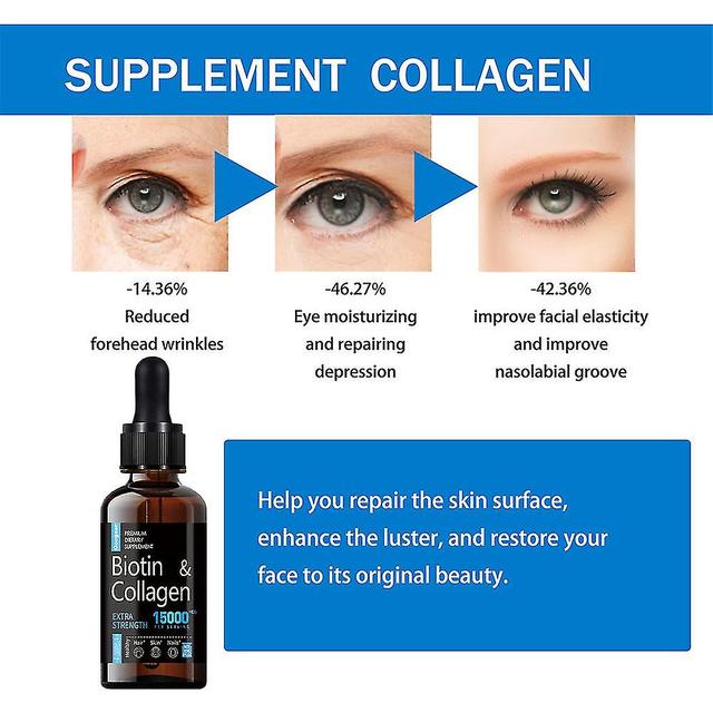 2X Liquid Biotin with Collagen & Keratin - Healthy Hair, Skin, Nails and Joint Support 15000Mcg per serving on Productcaster.