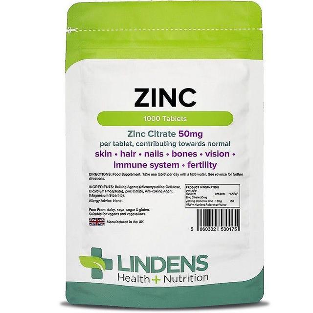 Lindens Zinc Citrate 50mg Tablets 1000 (175) on Productcaster.