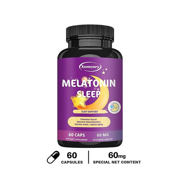 Vorallme Premium Melatonin na podporu zdravého odpočinkového cyklu Hlboká relaxácia, pokoj mysle, rýchlejšie zaspávanie Nočný podporný doplnok 60 C... on Productcaster.