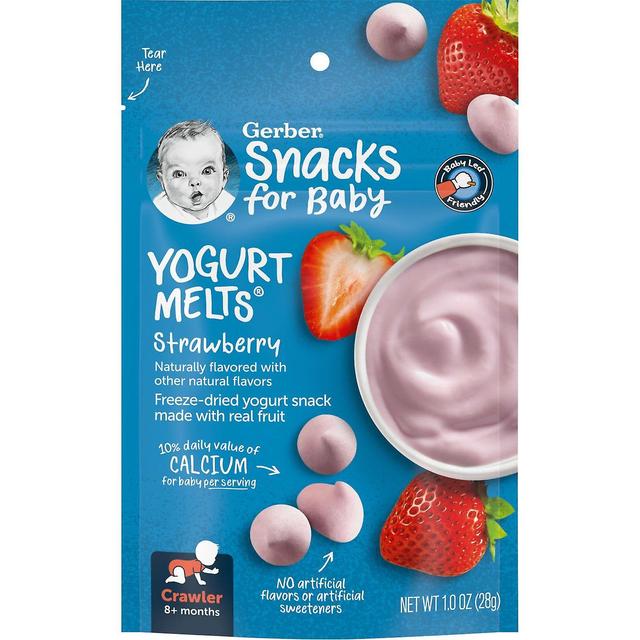 Gerber, Snacks for Baby, Yogurt Melts, 8+ Months, Strawberry, 1 oz (28 g) on Productcaster.