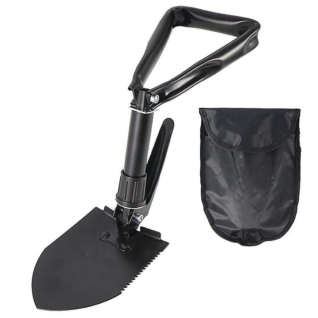 Black Folding Emergency Shovel Anti-corrosion Garden Digging Tool Muti-fuction Digging Tool on Productcaster.