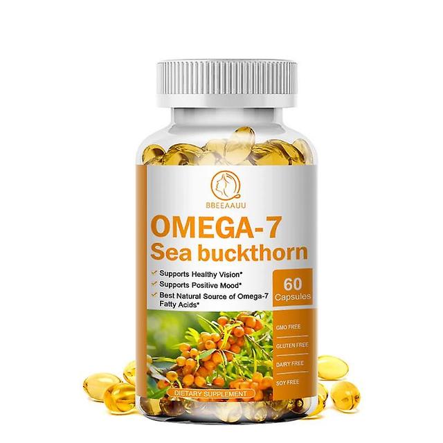 Visgaler Beau Jewish Food Omega 7 Sea Buckthorn Oil Capsule Skin Care Soothes Gastrointestinal Tract Support Liver Health Relieve Dry Eye 60pcs on Productcaster.