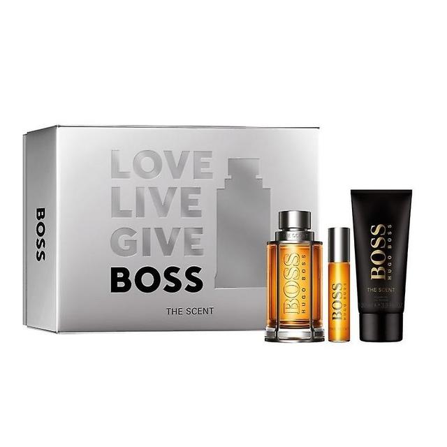 Hugo Boss Giftset Boss The Scent Edt 100ml + Shower Gel 100ml + Edt 10ml on Productcaster.