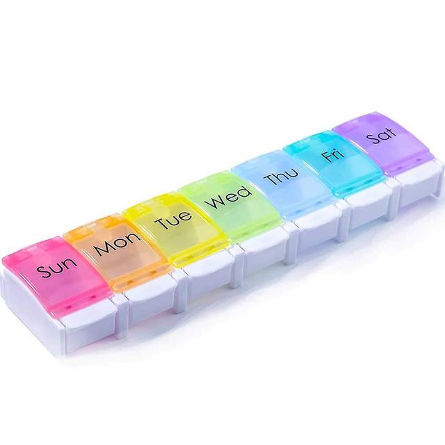 Elsavct Pill Boxes 7 Day Portable Storage Box Weekly Organizer to Hold Vitamins, Cod Liver Oil, Supplements and Medication on Productcaster.