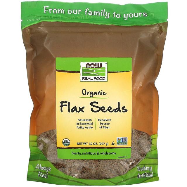 NOW Foods, Real Food, Organic Flax Seeds, 32 oz (907 g) on Productcaster.