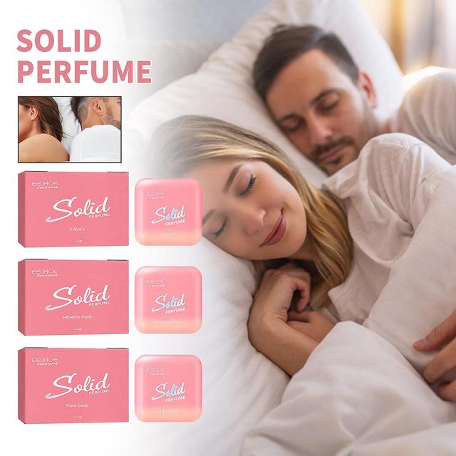 Pheromone Solid Balm Natural Light Fragrance Long-lasting Fragrance Portable Smear Body Skin Balm Three flavors 3PCS on Productcaster.