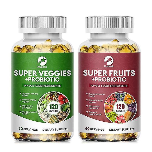 Huamade Kexinsh Super Fruits And Veggies Capsules Natural Vegetable Probiotic Capsule Filled With Vitamins And Minerals 120 set on Productcaster.