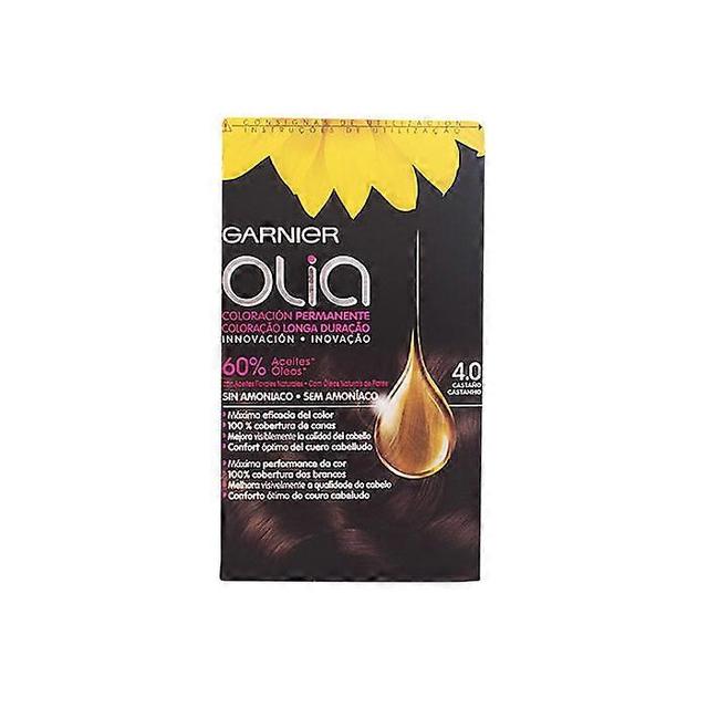 Garnier olia permanent hair colouring in 4,0 brown on Productcaster.