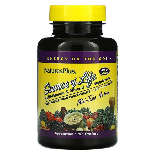 Nature's Plus NaturesPlus, Source Of Life, Multi-Vitamin & Mineral Supplement, No Iron, 90 Mini-Tablets on Productcaster.