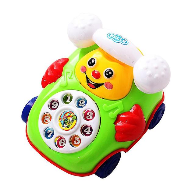 Cartoon Smile Pull Wire Phone Baby Toy Educational Developmental Kids Gift Game on Productcaster.