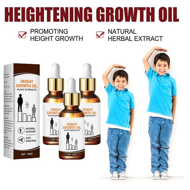 Sencu 3pcs Body Height Enhancer Foot Oil 30ml Promote Blood Circulations Height Growth Foot Nourishing Liquid For Kids Adult on Productcaster.