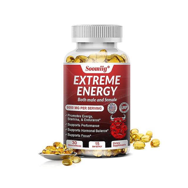 Vorallme Soomiig Natural Energy Booster ökar energi, uthållighet &; Uthållighet hormonbalans stöder starkare prestanda hos män &; Kvinnor 30 count-... on Productcaster.