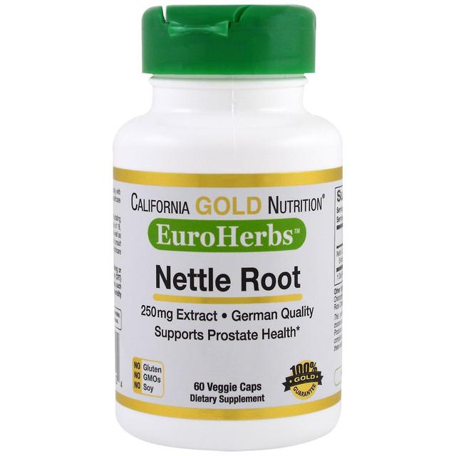 California Gold Nutrition, Nettle Root Extract, EuroHerbs, 250 mg, 60 Veggie Cap on Productcaster.