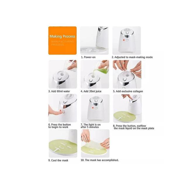 32pcs Diy Facial Maker Automatic Mask Machine Use Effervescent Collagen Tablets Anti Aging Wrinkle GrayWhite on Productcaster.