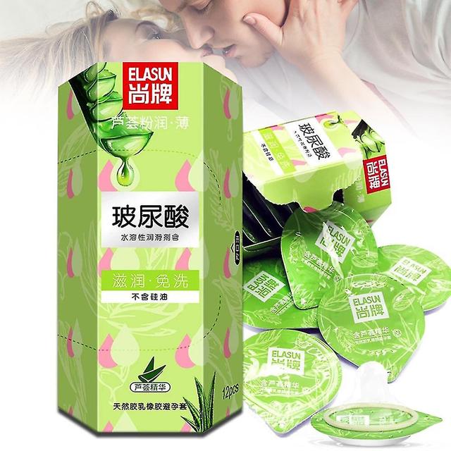 12pcs Hyaluronic Acid Condom Water Soluble Lubricant Ultra Thin Delay Sex Condom on Productcaster.