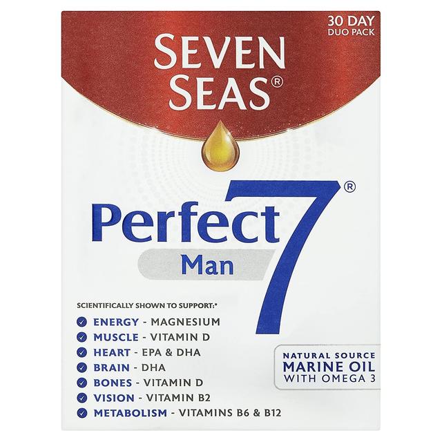 Seven Seas Perfect 7 Man 19 Essential Vitamins & Minerals - 30 Day Duo Pack on Productcaster.