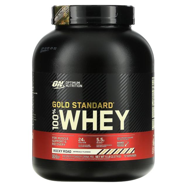 Optimum Nutrition Optimale voeding, Gold Standard 100% Wei, Rocky Road, 5 lb (2,27 kg) on Productcaster.