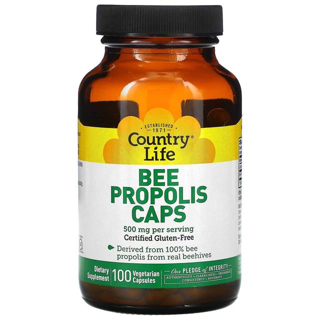 Country Life, Bee Propolis Caps, 250 mg, 100 Vegetarian Capsules on Productcaster.