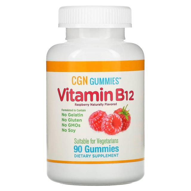 California Gold Nutrition Californien guld ernæring, vitamin B12 gummies, naturlig hindbær smag, gelatine fri, 3000 mcg, 90 on Productcaster.