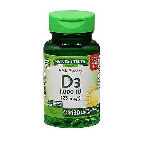 Sundance Nature's Truth High Potency Vitamin D3 Quick Release Softgels, 130 Caps (Pack of 4) on Productcaster.