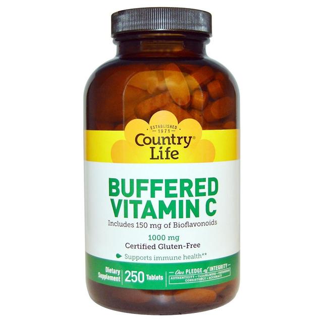 Country Life, Buffered Vitamin C, 1000 mg, 250 Tablets on Productcaster.