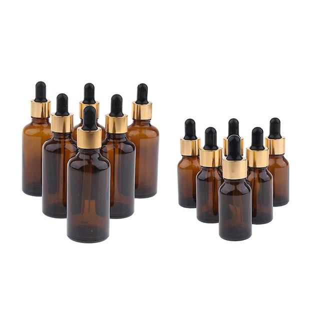 12x Empty Dropper Bottles Refillable Essential Oils Cosmetics Jar Cannings on Productcaster.