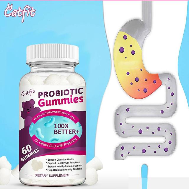 Probiotické gummies Vorallme Zdravá postava Gastrointestinálne ošetrovateľstvo Pomoc pri trávení Občerstvenie pre dospelých a deti 10pcs on Productcaster.