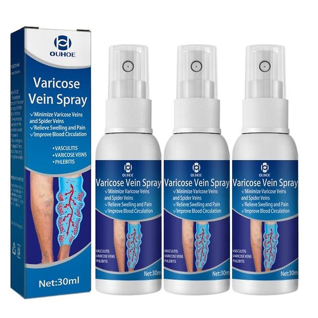 3pcs Spray For Varicose Veins Effective Varicose Vein Relief Cream To Relieve Leg Vasculitis Phlebitis Spider Pain Swelling Body Care on Productcaster.