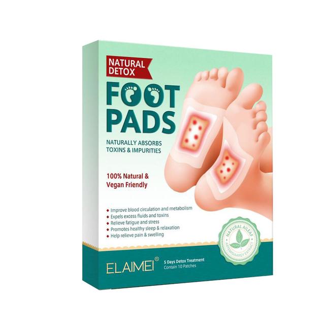 Hefansi Foot Patches Removal Wormwood Foot Patches 10 Patches Box on Productcaster.