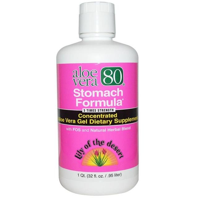 Lily Of The Desert Giglio del Deserto, Aloe Vera 80, Stomaco Formula, 32 fl oz (.95 l) on Productcaster.