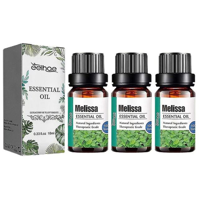 New Melissa Officinalis Essential Oil Natural Stress Reliever Improve Memory 3Pcs on Productcaster.