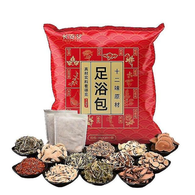 12 Flavors Chinese Medicine Bag Voetenbad Foot Bath Bag Foot Bath Ginger Wormwood Insomnia Herb Dysmenorrhea Foot Bag 30g*30bags on Productcaster.