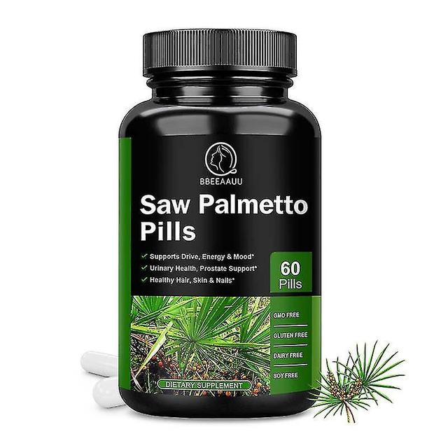 Guoguo Powerful Saw Palm Capsule Support Prostate Health Supplement Growth Hair Booster Reduce Frequent Urination Help Sleep 60pcs on Productcaster.