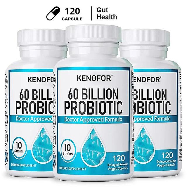 Visgaler Kenofor 60 Billion Probiotics Supports Gut Health Relieves Gas, Bloating, Constipation Supports Stomach Digestive Environment 120 count-3 ... on Productcaster.