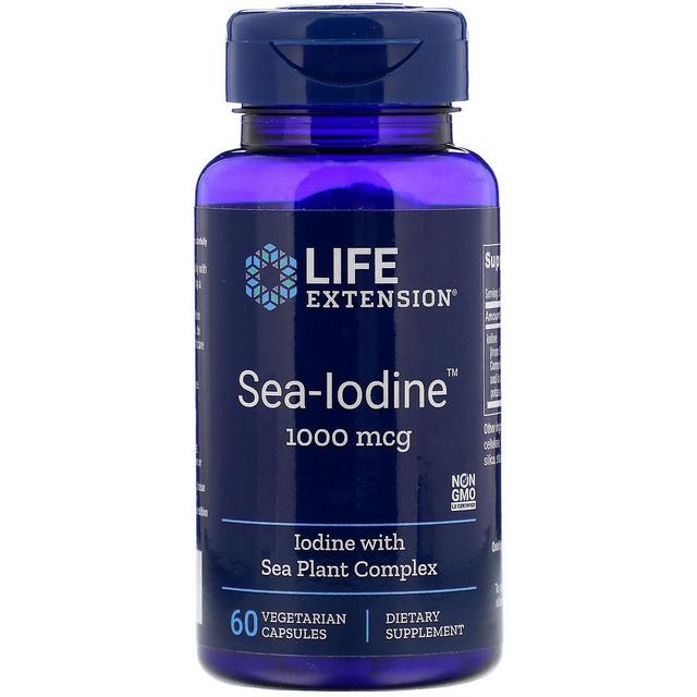 Life Extension Estensione della vita, Iodio di mare, 1.000 mcg, 60 capsule vegetariane on Productcaster.