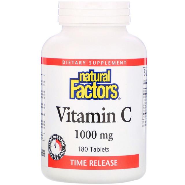 Natural Factors, Vitamin C, Time Release, 1,000 mg, 180 Tablets on Productcaster.