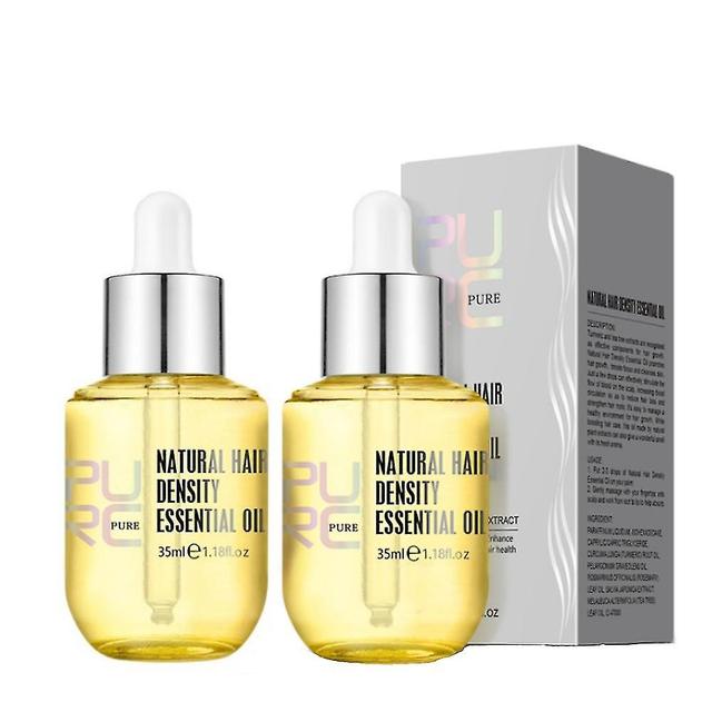 2pcs Purc Natural Hair Growth Essence Thickener Regrowth Serum Treatments Oil X on Productcaster.