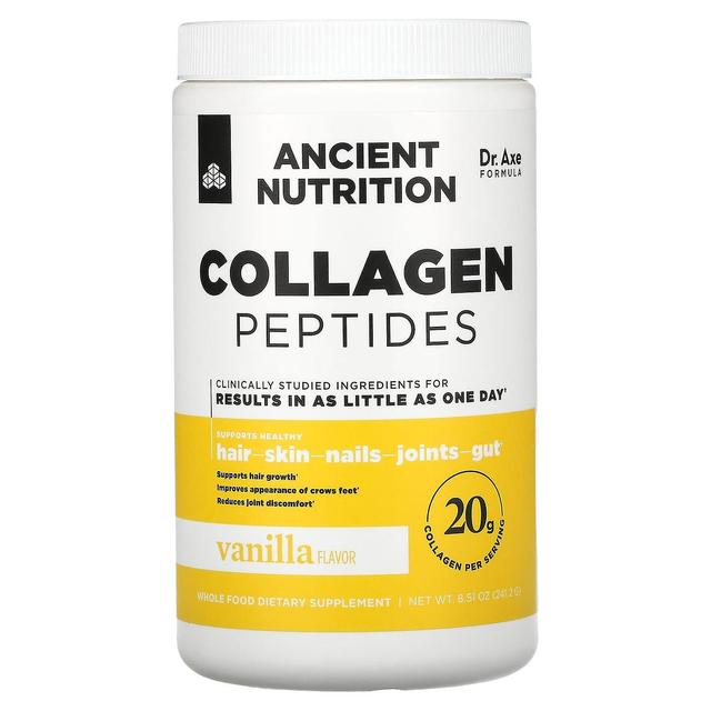 Dr. Axe / Ancient Nutrition Dr. Yxa / Forntida näring, Kollagenpeptider, Vanilj, 8.51 oz (241.2 g) on Productcaster.