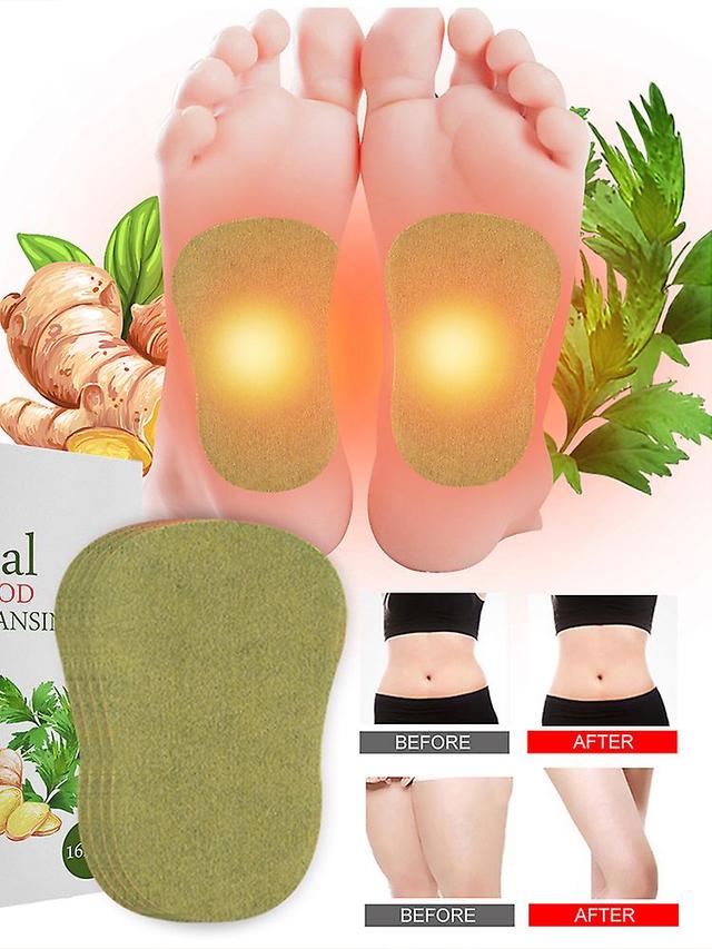 16pcs Herbal Foot Pads For Stress Relief, Better Sleep And Body Detoxification on Productcaster.