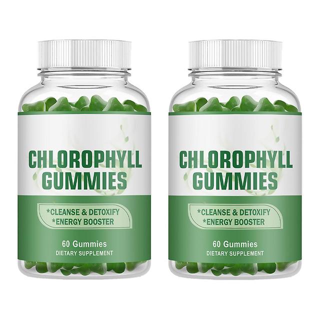 2-pack Chlorophyll Gummies For Women And Men - Energy, Immune Support & Skin Health Herbal Supplement - Internal Deodorant, Detox & Cleanse on Productcaster.