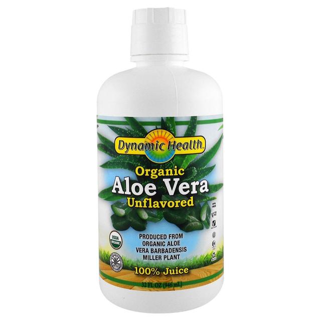 Dynamic Health Laboratories Dynamiske sundhedslaboratorier, Økologisk aloe vera, Ikke-aromatiseret, 32 fl oz (946 ml) on Productcaster.