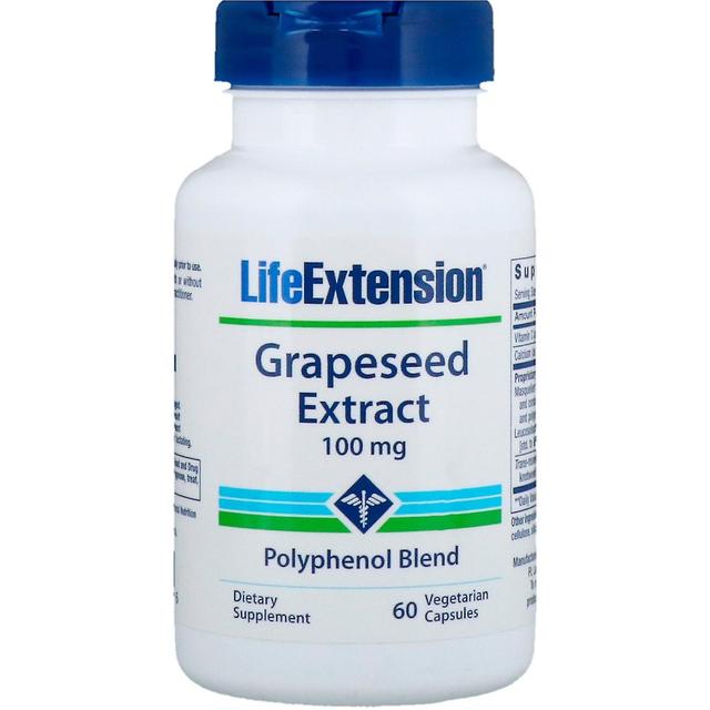 Life Extension, Grapeseed Extract, 100 mg, 60 Vegetarian Capsules on Productcaster.