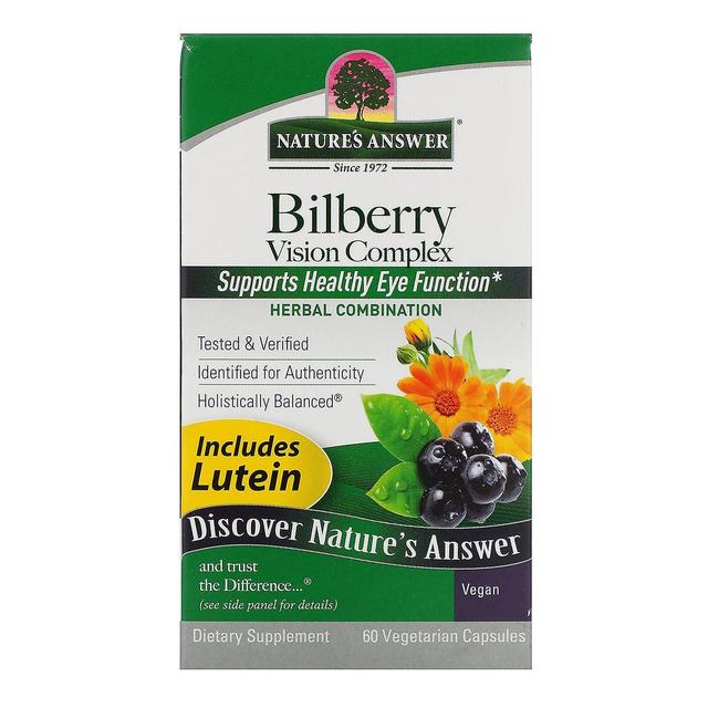 Nature's Answer, Bilberry Vision Complex, 60 Vegetarian Capsules on Productcaster.