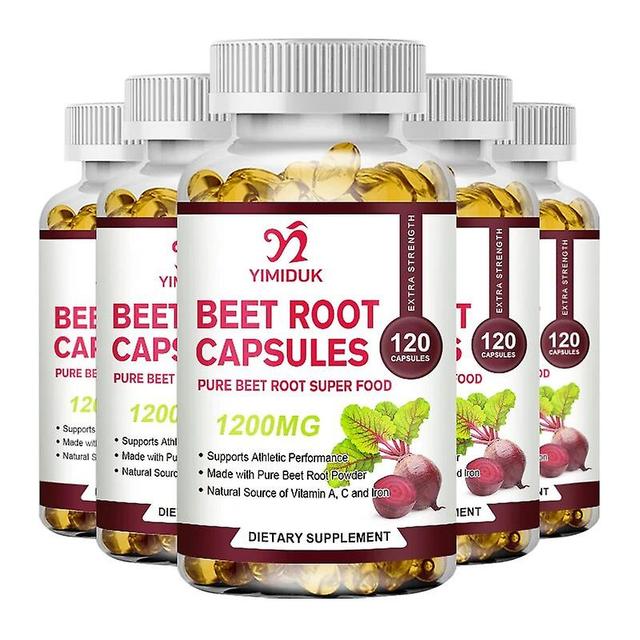 Sofirn Organic Beet Root Extract capsule Improve Energy and Stamina Liver Detoxification Supplement 5 Bottles 120 pcs on Productcaster.